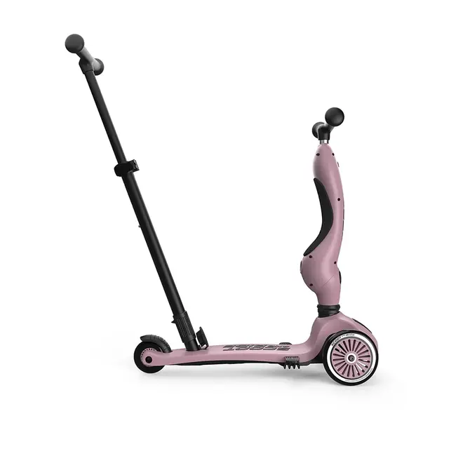 Trotineta Copii 3in1 Premium Scoot  Ride Highwaykick 1 Push And Go Wildberry, Cu Sezut Si Maner Pentru Parinte, Sistem Anti-rasturnare, 1,  5 Ani (max. 50 Kg) Pjb69
