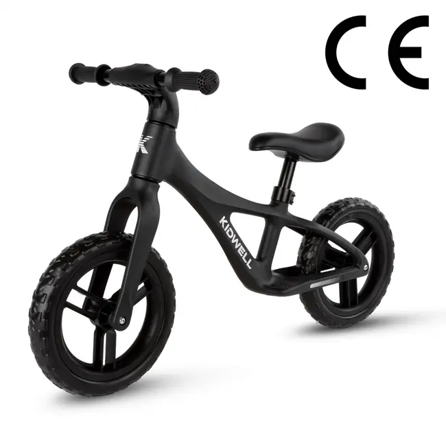 Bicicleta De Echilibru Fara Pedale Pentru Copii, Kidwell Jogo Black, 2.8 Kg, Roti Eva 28 Cm, Reglabila, 85,  130 Cm, Max. 30 Kg Pjbrobijog01a0