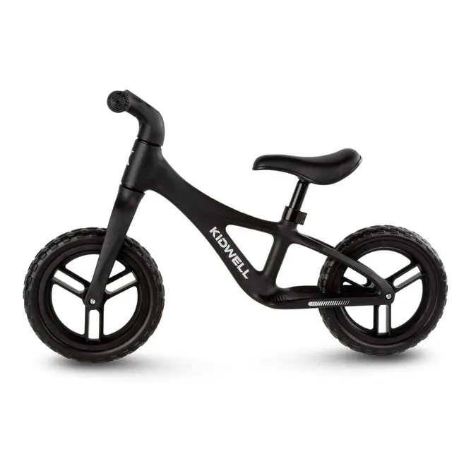 Bicicleta De Echilibru Fara Pedale Pentru Copii, Kidwell Jogo Black, 2.8 Kg, Roti Eva 28 Cm, Reglabila, 85,  130 Cm, Max. 30 Kg Pjbrobijog01a0