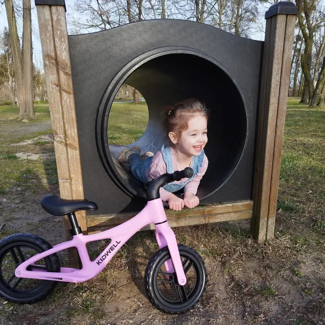 Bicicleta De Echilibru Fara Pedale Pentru Copii, Kidwell Jogo Pink, 2.8 Kg, Roti Eva 28 Cm, Reglabila, 85,  130 Cm, Max. 30 Kg Pjbrobijog04a0