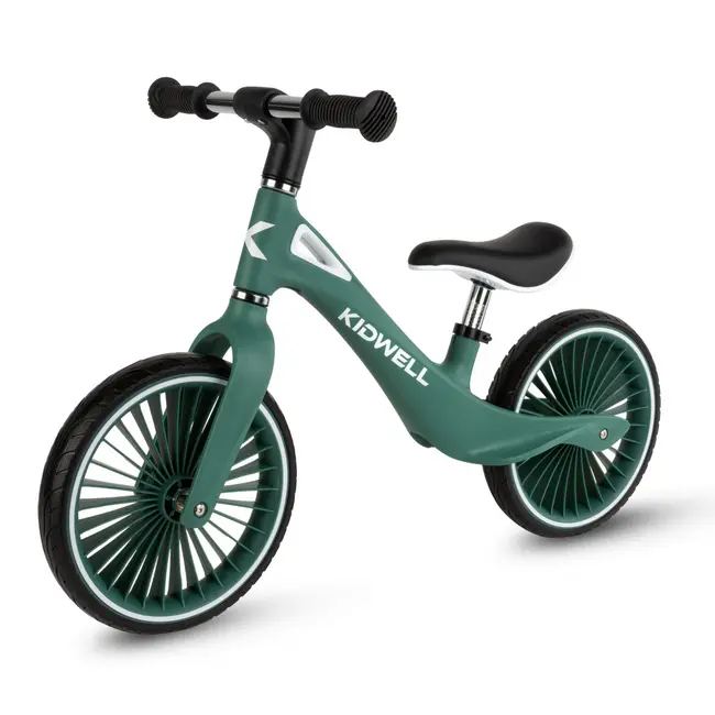 Bicicleta De Echilibru Fara Pedale Pentru Copii, Kidwell Nix Green, 3.05 Kg, Roti Pu 29 Cm, Reglabila, 80,  120 Cm, Max. 30 Kg Pjbrobinix01a0