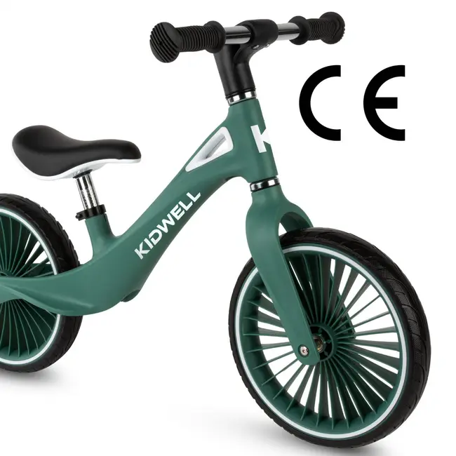 Bicicleta De Echilibru Fara Pedale Pentru Copii, Kidwell Nix Green, 3.05 Kg, Roti Pu 29 Cm, Reglabila, 80,  120 Cm, Max. 30 Kg Pjbrobinix01a0