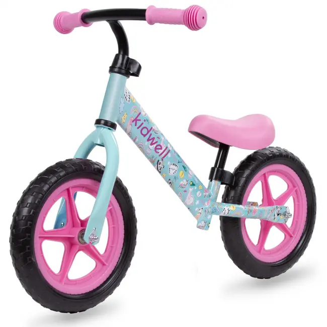 Bicicleta De Echilibru Fara Pedale Pentru Copii, Kidwell Rebel Funny Land, 2.64 Kg, Roti Eva 28 Cm, Reglabila, 80,  120 Cm, Max. 30 Kg Pjbrobireb12a0