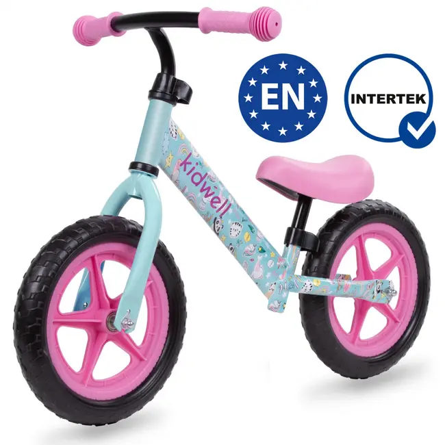 Bicicleta De Echilibru Fara Pedale Pentru Copii, Kidwell Rebel Funny Land, 2.64 Kg, Roti Eva 28 Cm, Reglabila, 80,  120 Cm, Max. 30 Kg Pjbrobireb12a0