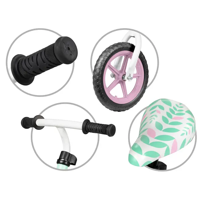 Bicicleta De Echilibru Fara Pedale Pentru Copii, Kidwell Rebel Mint, 2.64 Kg, Roti Eva 28 Cm, Reglabila, 80,  120 Cm, Max. 30 Kg Pjbrobirel02a0