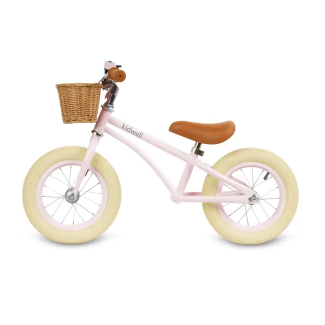 Bicicleta De Echilibru Fara Pedale Pentru Copii, Kidwell Retro Classy Pink, Stil Retro, Sonerie Si Cos, 3.9 Kg, Roti 12,  , Sa Reglabila 36-46 Cm, Max. 35 Kg Pjbrobicla02a0