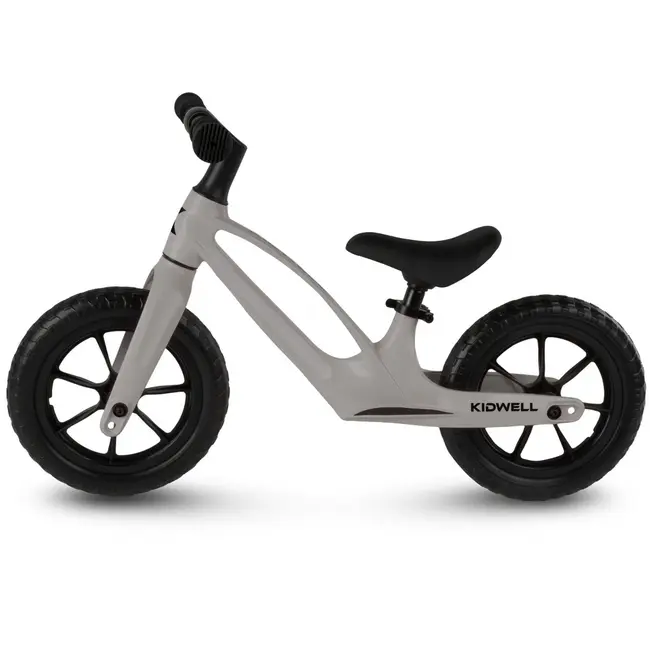 Bicicleta De Echilibru Fara Pedale Pentru Copii, Kidwell Vito Taupe, Cadru Magneziu, 2.8 Kg, Roti Eva 28 Cm, Reglabila, 80,  120 Cm, Max. 30 Kg Pjbrobivit03a0