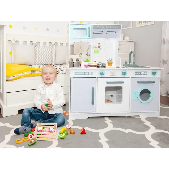 Bucatarie Mare Din Lemn Pentru Copii Cu Accesorii Pjbmwokn0d118