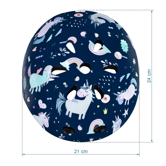 Casca De Protectie Pentru Copii, Sistem De Reglare, Usoara 260 G, M, 52-56 Cm, 3 Ani+, Orix Plus Unicorn, Kidwell Pjbkaskori04a3