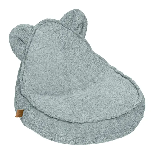 Fotoliu Tip Puf Boucle Pentru Copii Meowbaby   Teddy Sako Bag ,   Fresh Mint, Material Certificat Oeko-tex Pjbboust4ie