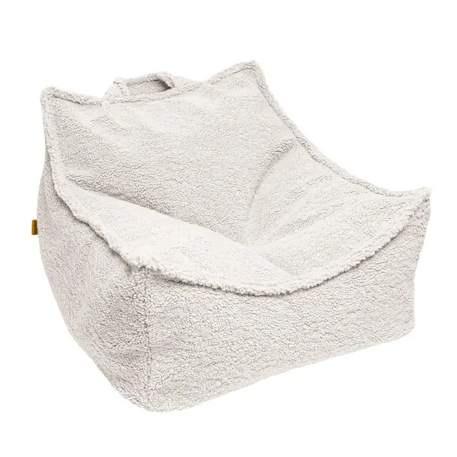 Fotoliu Tip Puf Pentru Copii Meowbaby   Bearly Sako Bag ,   Crem, Material Certificat Oeko-tex Pjbbsbc001ie