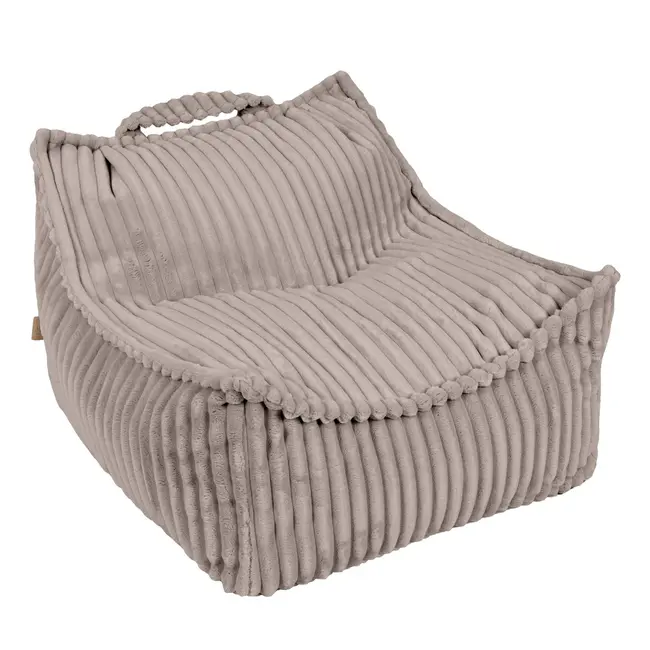 Fotoliu Tip Puf Pentru Copii Meowbaby   Churros Sako Bag ,   Pebble Beige, Material Certificat Oeko-tex Pjbcsbpg001ie