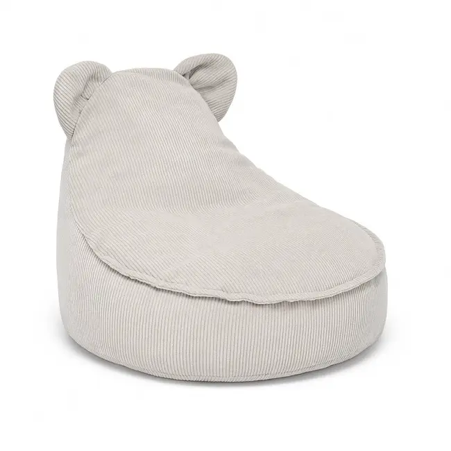 Fotoliu Tip Puf Pentru Copii Meowbaby   Slimcord Teddy Sako Bag ,   Grey, Material Certificat Oeko-tex Pjbmslpusbt54ie