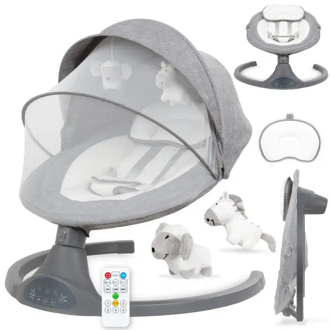 Leagan Electric Bebelusi Kidwell Luxi 2 In 1, Bluetooth, Telecomanda, 5 Viteze, 0+ Luni, 9 Kg Pjbbuellux01a1