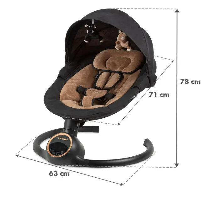 Leagan Electric Bebelusi Kidwell Reve 2 In 1, Bluetooth, Telecomanda  Aplicatie Tuya, 5 Viteze, 0+ Luni Pjbbuelrev01a1