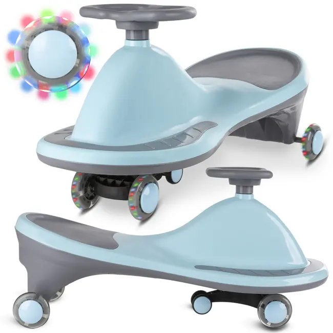 Masinuta Gravitationala Kidwell Rollo Blue Cu Roti Led, 3+ Ani, Pana La 100 Kg Pjbjedzrol01a0