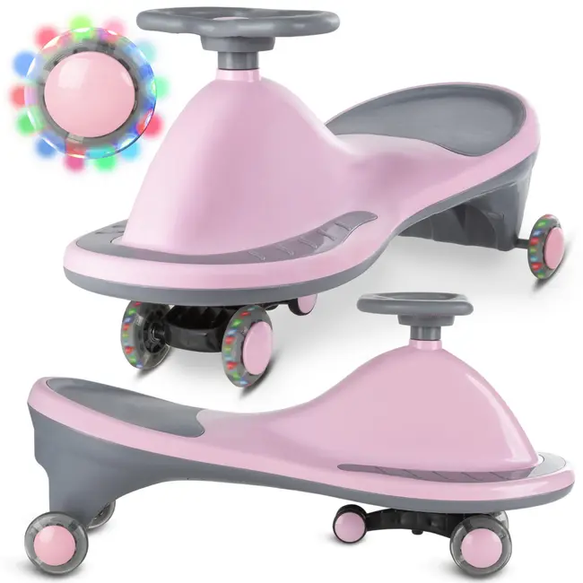 Masinuta Gravitationala Kidwell Rollo Pink Cu Roti Led, 3+ Ani, Pana La 100 Kg Pjbjedzrol02a0