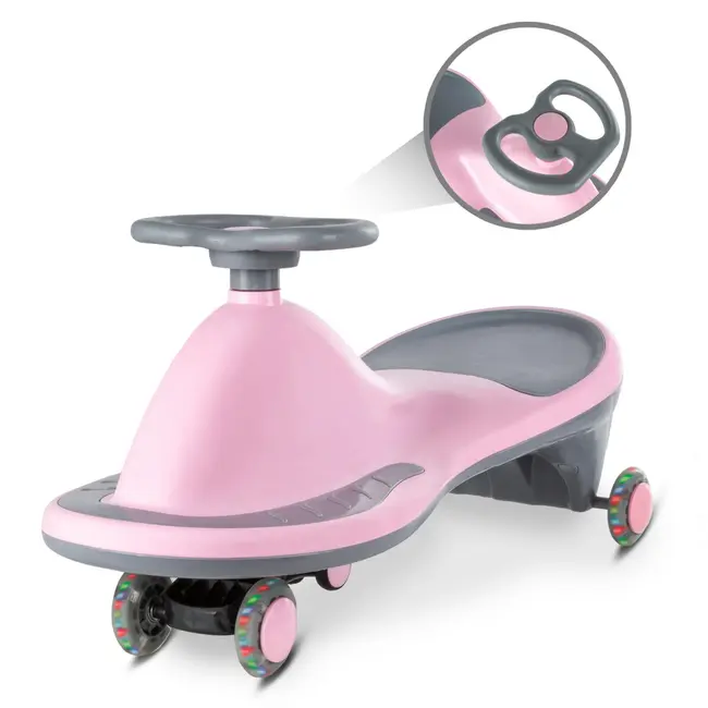 Masinuta Gravitationala Kidwell Rollo Pink Cu Roti Led, 3+ Ani, Pana La 100 Kg Pjbjedzrol02a0