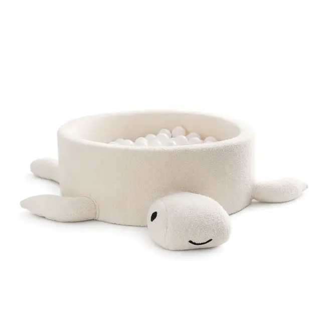 Piscina Cu Bile Boucle Pentru Copii Meowbaby   Turtle ,   Piscina Cu Bile Boucle Pentru Copii Meowbaby   Turtle ,   Oat Biscuit Beige, Fara Bile, Material Reciclat Certificat Oeko-tex  , Fara Bile, Material Pjbmbsbaz21220ie