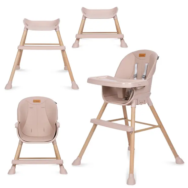 Scaun De Masa 4in1 Pentru Bebelusi Si Copii, Eatan Wood, Inaltime Ajustabila, Varsta 0-15 Kg, Centura De Siguranta In 5 Puncte, Depozitare, Roz Pjbkrwyeat01a0
