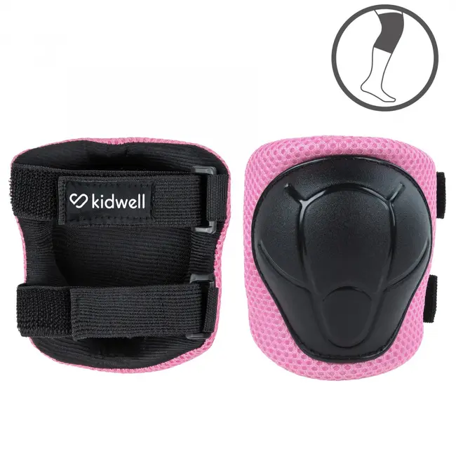 Set De Protectie Kidwell Trix, Genunchiere, Cotiere Si Palme, Marime M, 25-50 Kg, Pink Pjbzeoctri02a2
