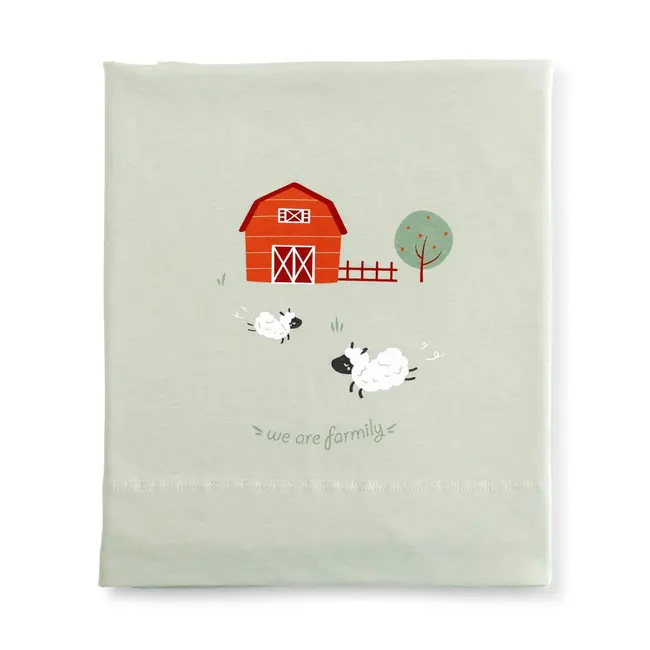 Set Lenjerie Mini Patut 3 Piese Jersey Funny Farm 90x40 Cm,   100% Bumbac Pjb116ff51-038