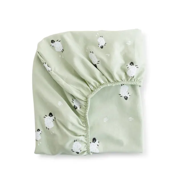 Set Lenjerie Mini Patut 3 Piese Jersey Funny Farm 90x40 Cm,   100% Bumbac Pjb116ff51-038