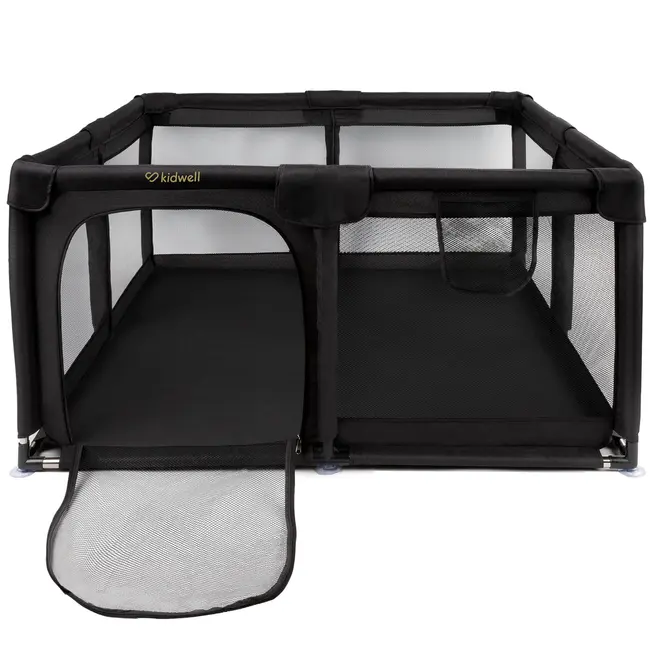 Tarc De Joaca Kidwell Fanko Negru 130x130 Cm   Spatiu Sigur, Modern Si Confortabil Pentru Copilul Tau Pjbkomofan03a4