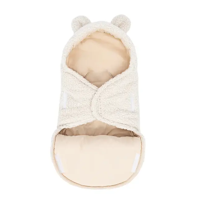 Baby Wrap With Bear Ears - Bearly Cream ,   Confort Si Siguranta Din Primele Clipe Pjbmbeot091