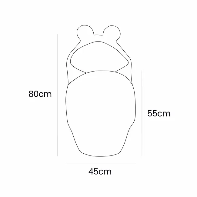 Baby Wrap With Bear Ears - Bearly Cream ,   Confort Si Siguranta Din Primele Clipe Pjbmbeot091