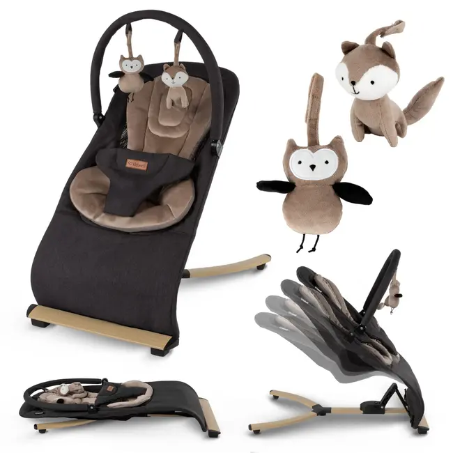 Balansoar Pentru Bebelusi Kidwell Rubi Gold Negru ,   Confort, Siguranta Si Relaxare Din Primele Zile Pjbleburub01a1