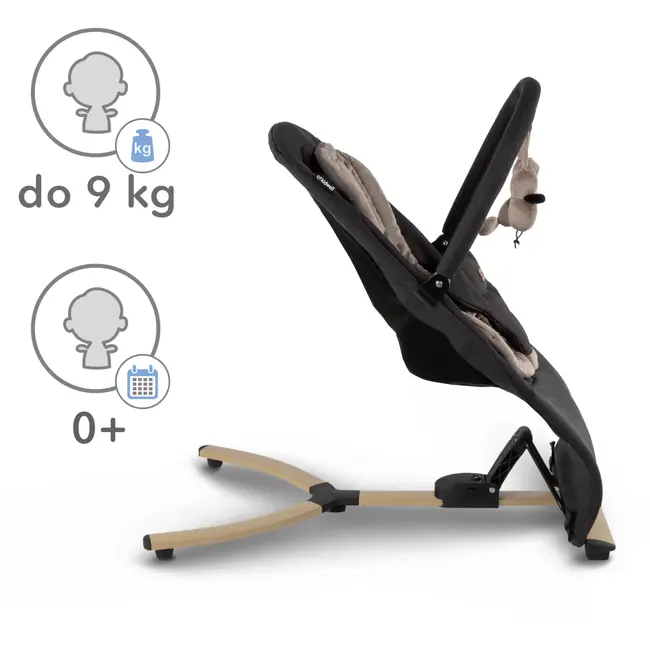 Balansoar Pentru Bebelusi Kidwell Rubi Gold Negru ,   Confort, Siguranta Si Relaxare Din Primele Zile Pjbleburub01a1