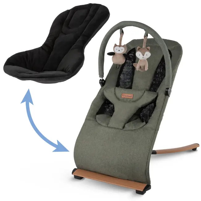 Balansoar Pentru Bebelusi Kidwell Rubi Verde Negru ,   Confort, Siguranta Si Relaxare Din Primele Zile Pjbleburub01a3