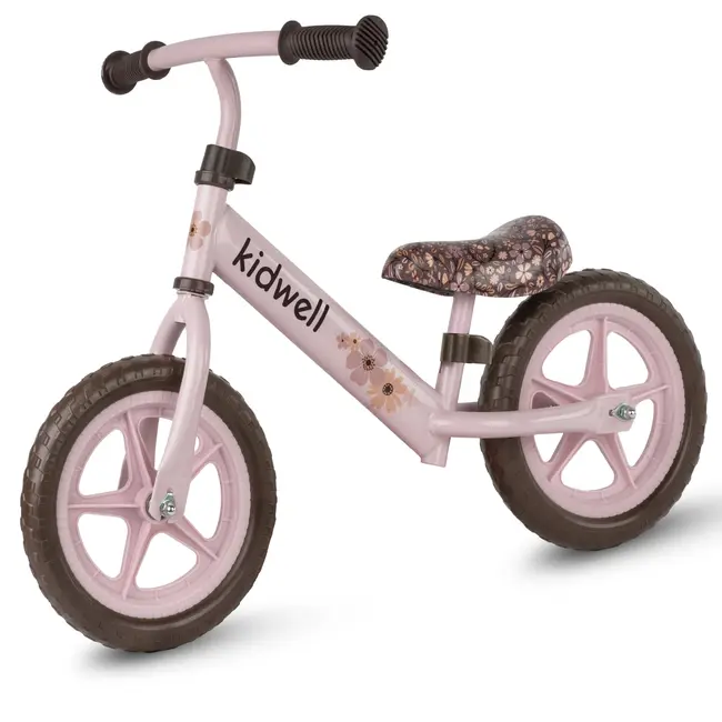 Bicicleta De Echilibru Fara Pedale Pentru Copii, Kidwell Rebel Flower, 2.64 Kg, Roti Eva 28 Cm, Reglabila, 80,  120 Cm, Max. 30 Kg Pjbrobireb21a0
