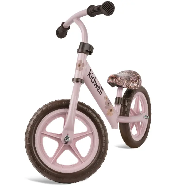 Bicicleta De Echilibru Fara Pedale Pentru Copii, Kidwell Rebel Flower, 2.64 Kg, Roti Eva 28 Cm, Reglabila, 80,  120 Cm, Max. 30 Kg Pjbrobireb21a0
