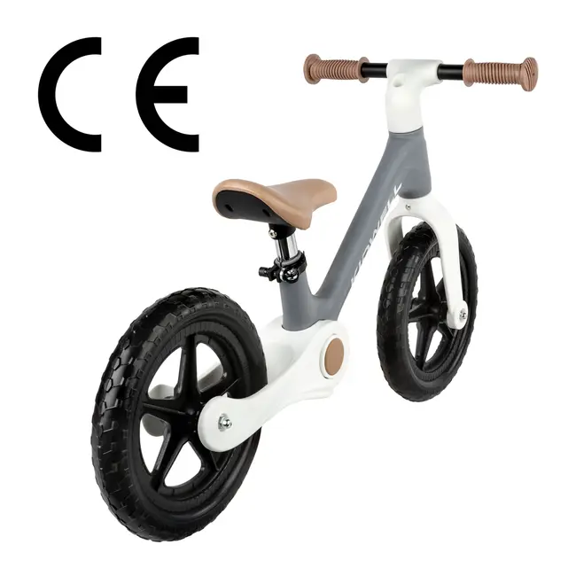 Bicicleta De Echilibru Fara Pedale Pentru Copii, Pliabila, Kidwell Flex Gray, Ultra Usoara 2.9 Kg, Roti Eva 29 Cm, Reglabila, 80,  120 Cm, Max. 30 Kg Pjbrobifle04a1