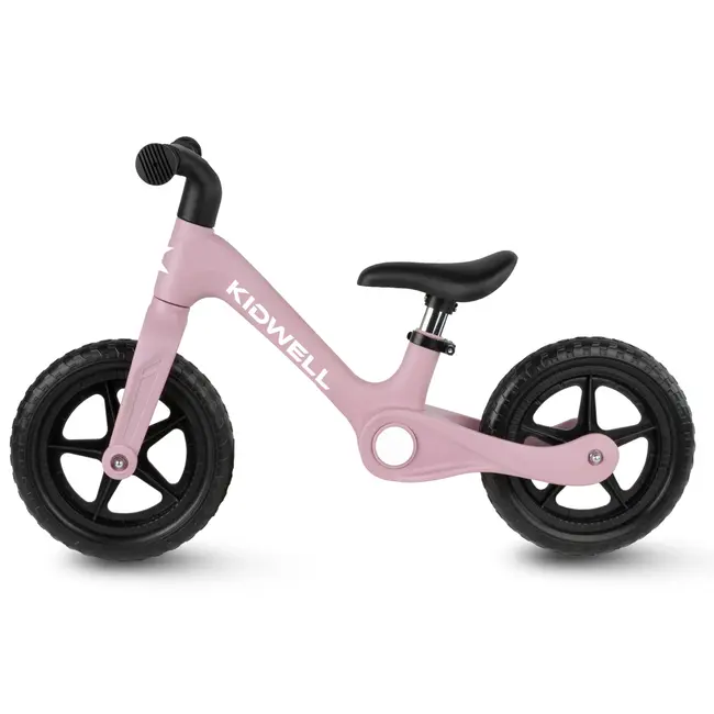 Bicicleta De Echilibru Fara Pedale Pentru Copii, Pliabila, Kidwell Flex Pink, Ultra Usoara 2.9 Kg, Roti Eva 29 Cm, Reglabila, 80,  120 Cm, Max. 30 Kg Pjbrobifle02a1