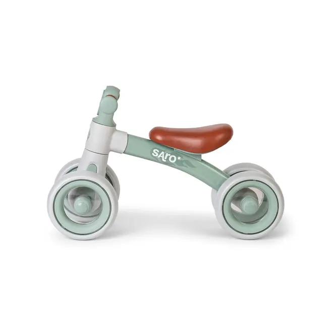 Bicicleta De Echilibru Saro , &oelig;ride Free,   Mint, Fara Pedale, Cu 4 Roti Pentru Stabilitate (2 Fata + 2 Spate), Lumina Frontala, 12+ Luni, Max 25 Kg Pjb89000