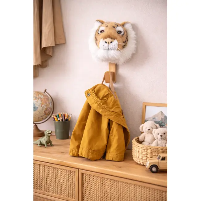 Cuier Copii Wild  Soft Tigru ,   Cuier Decorativ Din Bambus, Handmade, Premium Pjbws5058