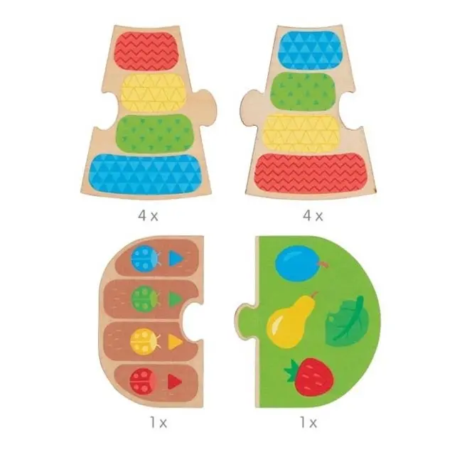 Joc educativ din lemn, cu zaruri, cursa buburuzelor, de la 3 ani - okegoki56319