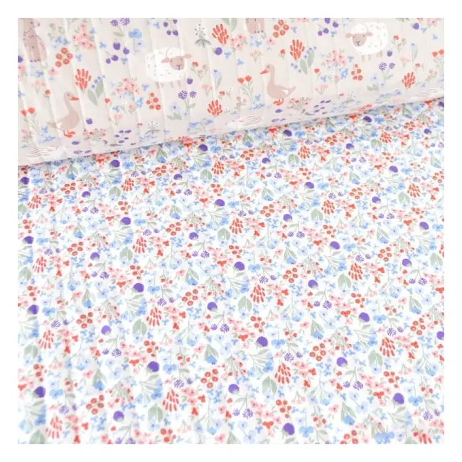 Paturica Premium Pentru Bebelusi, Matlasata Din Bumbac ,   Cute Farm, Fata Dubla, 75a 100 Cm Pjb111316
