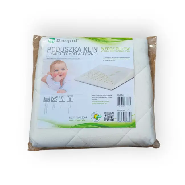 Perna Memory Foam, Antiregurgitare Pentru Bebelusi, Plan Inclinat, Husa Matlasata Cu Aloe Vera, 40x38cm Pjbvisco4038