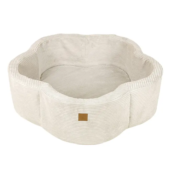 Piscina Cu Bile Meowbaby   ,   Aesthetic Vanilla Flower, Spuma Moale, Ecru, Personalizabila Cu Bile La Alegere Pjbbafw00
