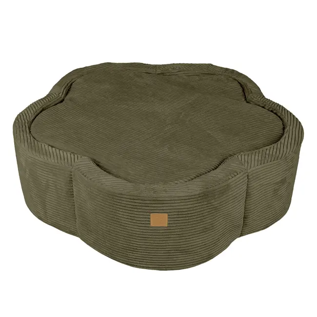 Piscina Cu Bile Meowbaby   Safari Baby ,   Aesthetic Khaki Flower, Spuma Moale, 200 Bile Incluse Pjbbafog00-4046