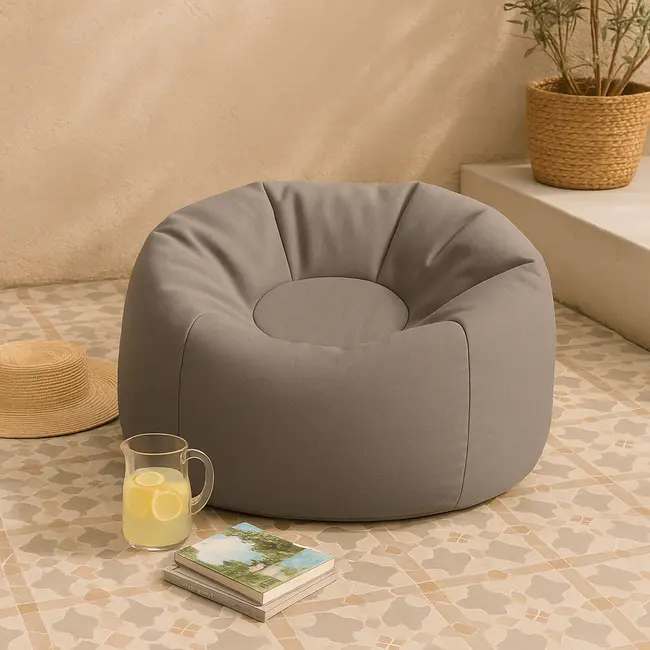 Puf Premium Copii Meowbaby   Floreo Cloudberry Sky Blue ,   Bean Bag Indoor  Outdoor Pentru Relaxare Si Joaca Pjbmopuf67
