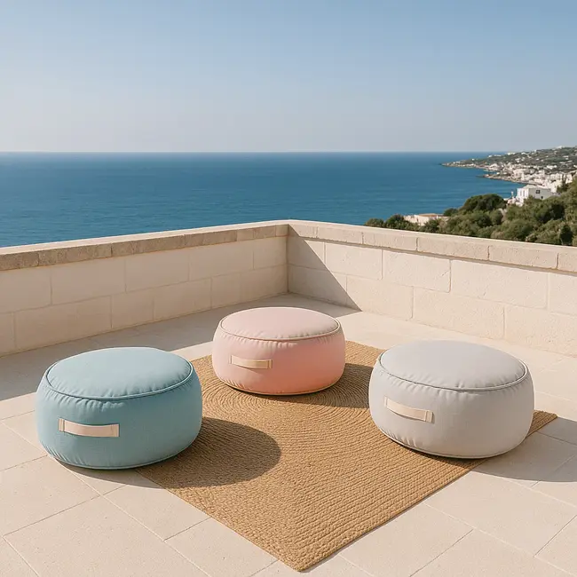 Puf Rotund Premium Copii Meowbaby   Outzy Featherfog Gray ,   Bean Bag Indoor  Outdoor Pentru Relaxare Si Joaca Pjbmopuo69
