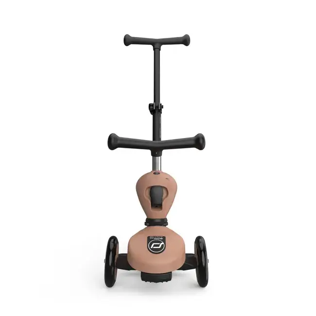 Trotineta Copii 3in1 Premium Scoot  Ride Highwaykick 1 Push And Go Mocha, Cu Sezut Si Maner Pentru Parinte, Sistem Anti-rasturnare, 1,  5 Ani (max. 50 Kg) Pjb820