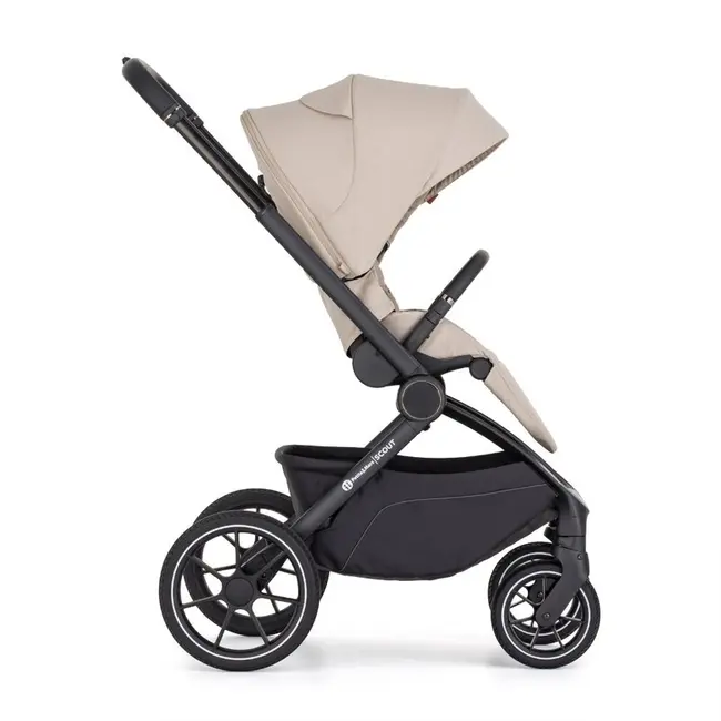 Carucior 2 in 1, Petite&Mars, Scout, Cu landou pliabil, Reversibil, Spatar si suport de picioare reglabile in 3 pozitii, Maner ajustabil, Cu accesorii, Pana la 22 kg, 0 luni+, Bej BYN555696