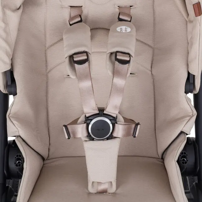 Carucior 2 in 1, Petite&Mars, Scout, Cu landou pliabil, Reversibil, Spatar si suport de picioare reglabile in 3 pozitii, Maner ajustabil, Cu accesorii, Pana la 22 kg, 0 luni+, Bej BYN555696
