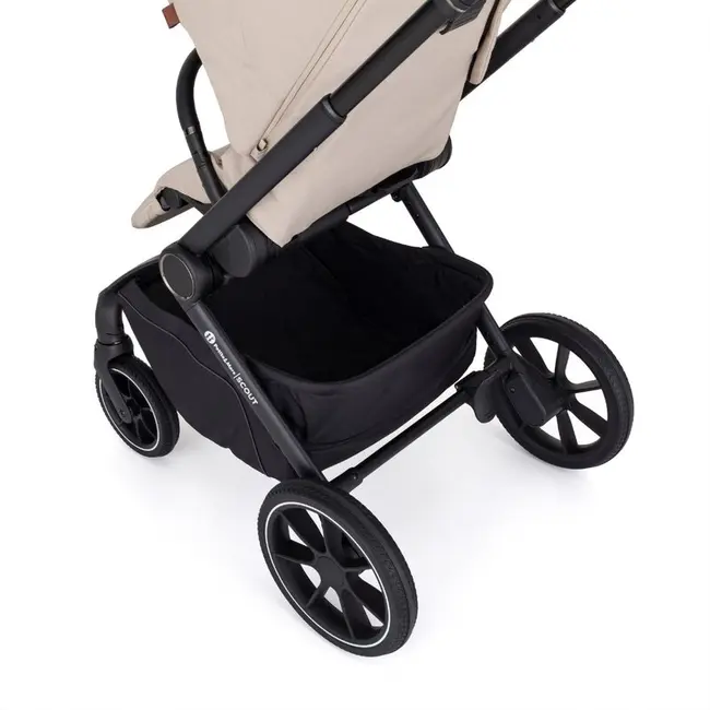 Carucior 2 in 1, Petite&Mars, Scout, Cu landou pliabil, Reversibil, Spatar si suport de picioare reglabile in 3 pozitii, Maner ajustabil, Cu accesorii, Pana la 22 kg, 0 luni+, Bej BYN555696